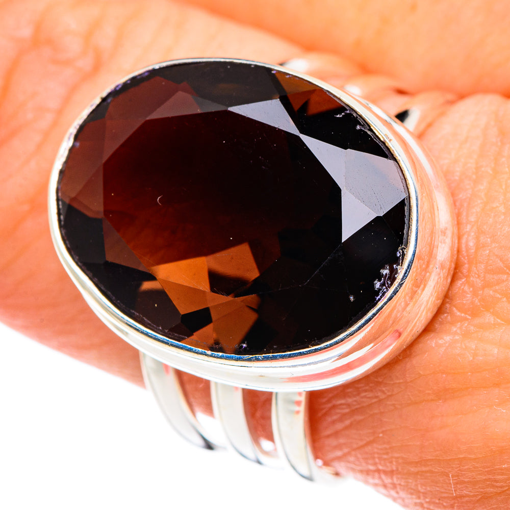 Smoky Quartz Rings handcrafted by Anasilvercos - RING89114
