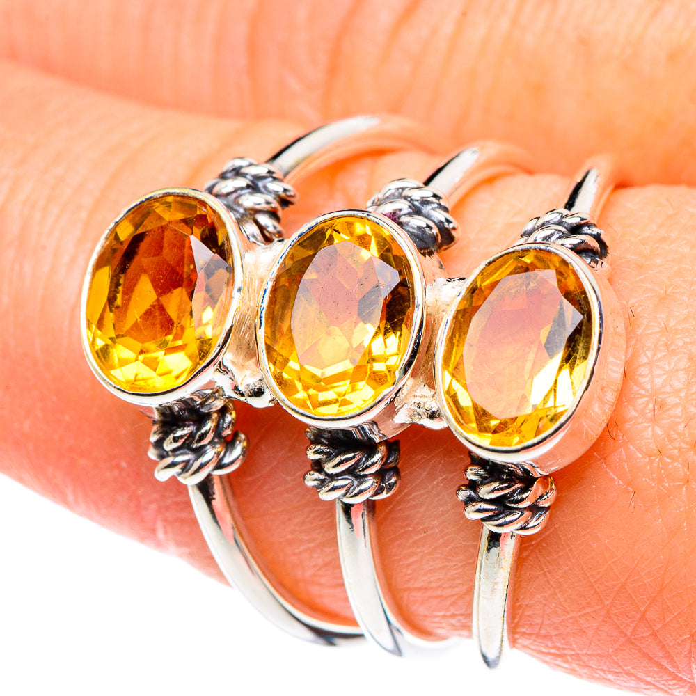 Citrine Rings handcrafted by Anasilvercos - RING89118