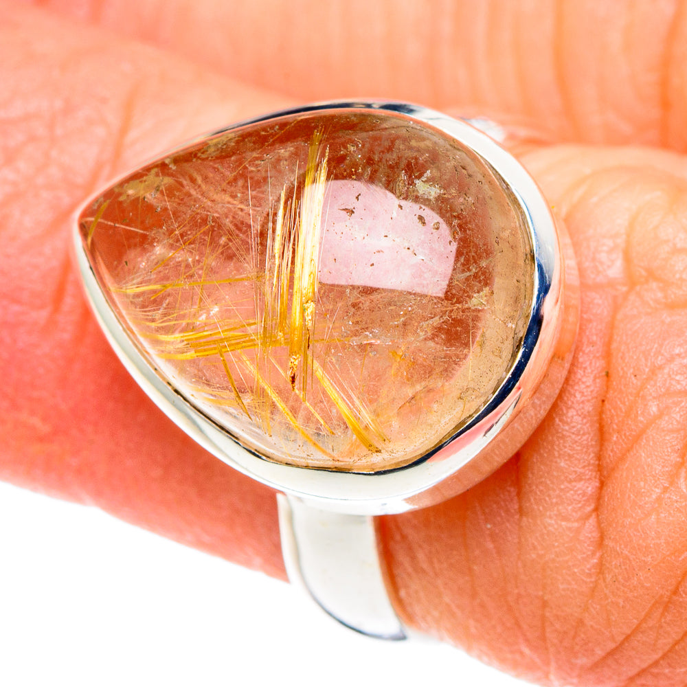 Rutilated Quartz Rings handcrafted by Anasilvercos - RING89128