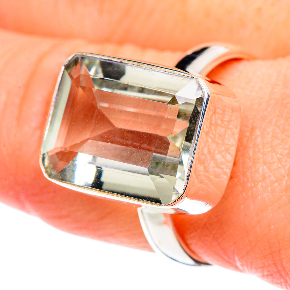Green Amethyst Rings handcrafted by Anasilvercos - RING89149