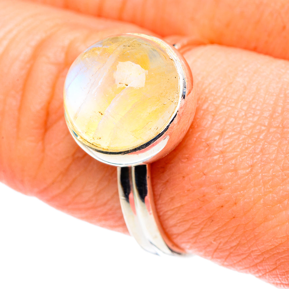 Yellow Moonstone Rings handcrafted by Anasilvercos - RING89169