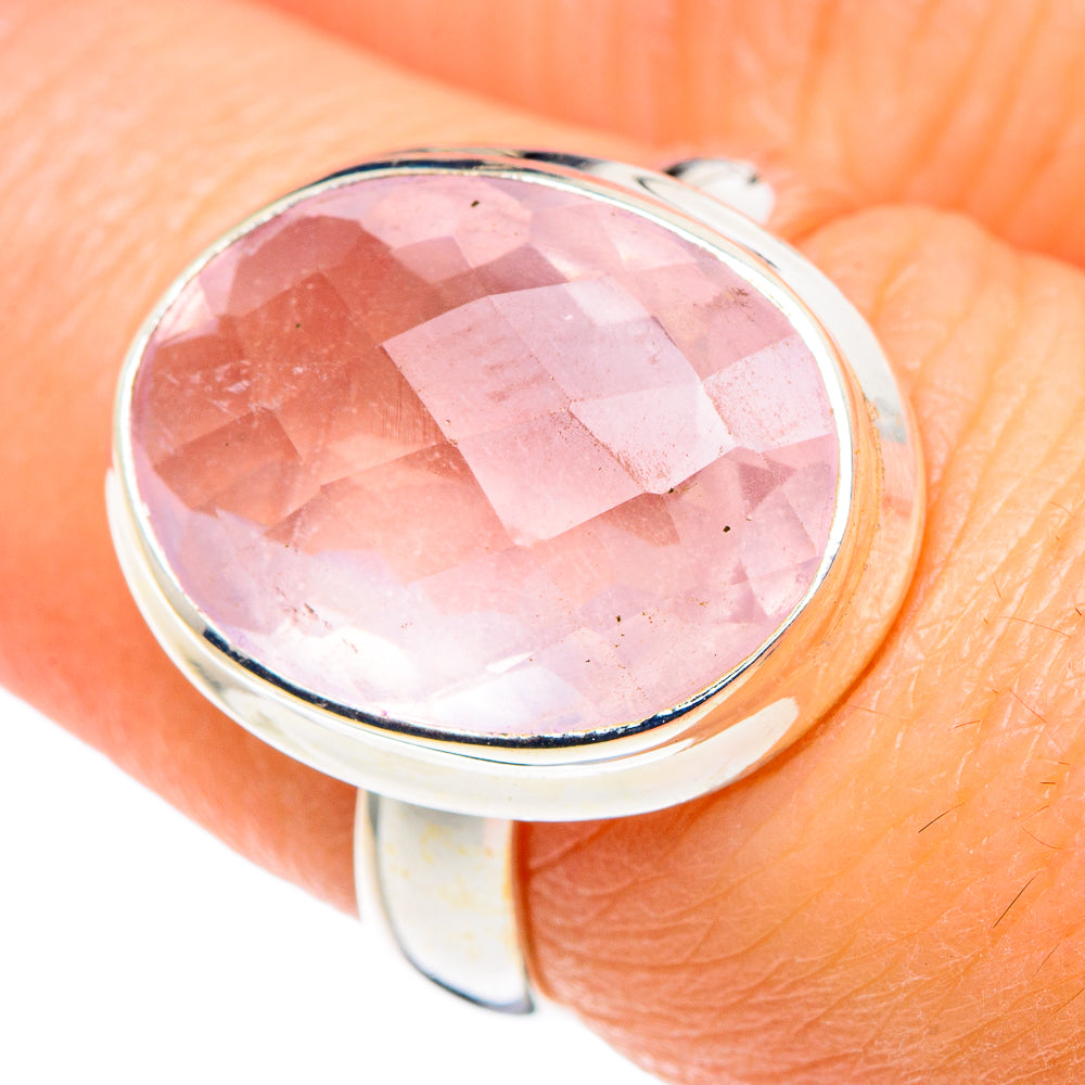 Rose Quartz Rings handcrafted by Anasilvercos - RING89188
