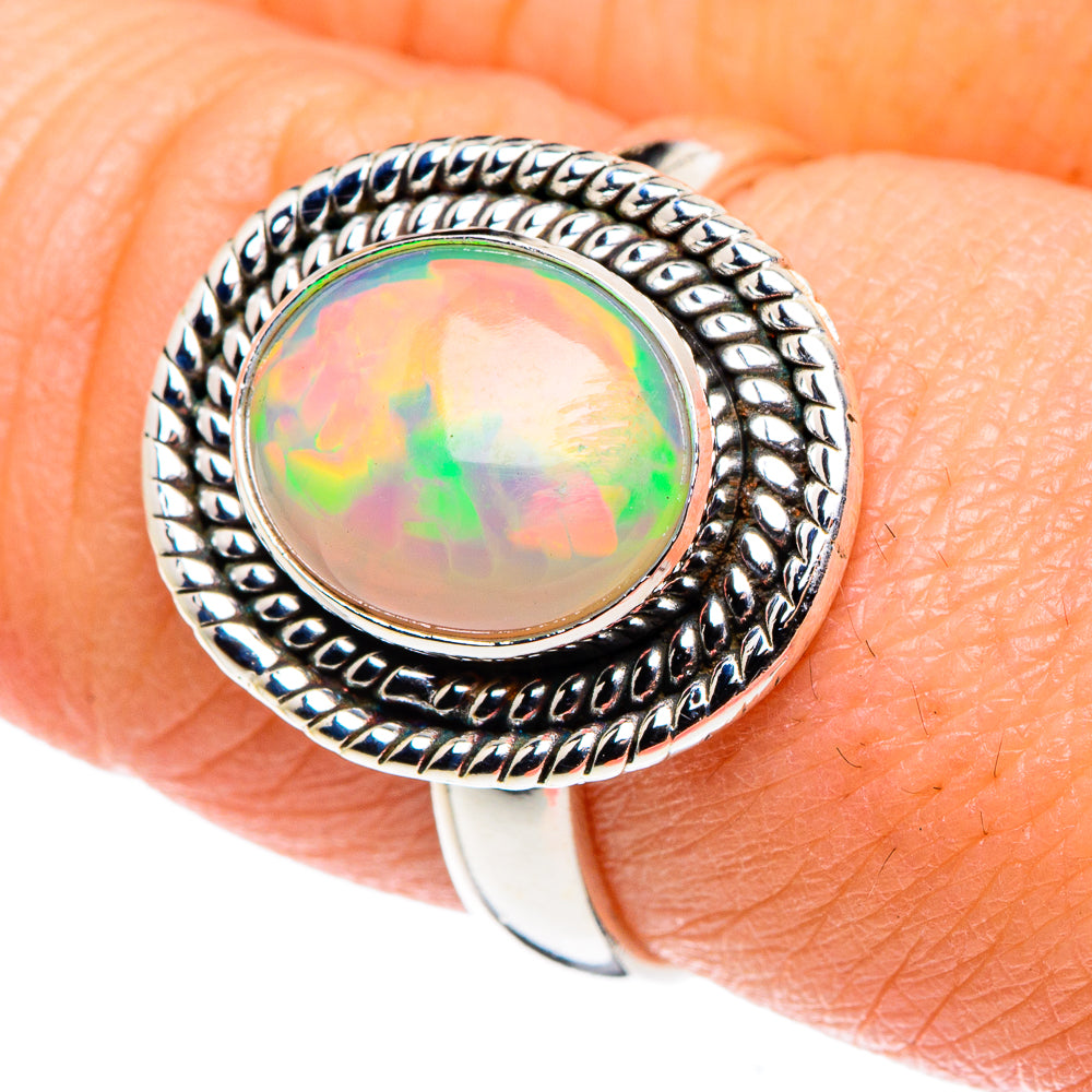Ethiopian Opal Rings handcrafted by Anasilvercos - RING89197