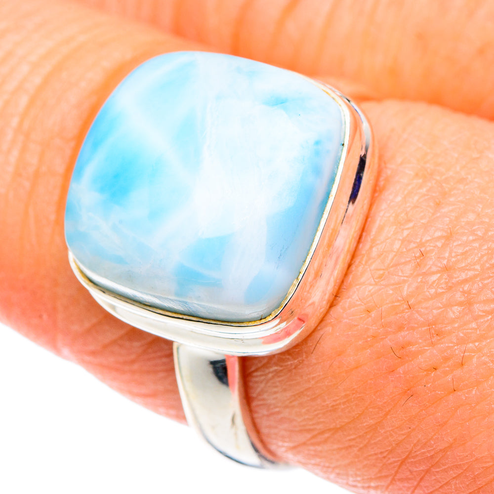 Larimar Rings handcrafted by Anasilvercos - RING89201