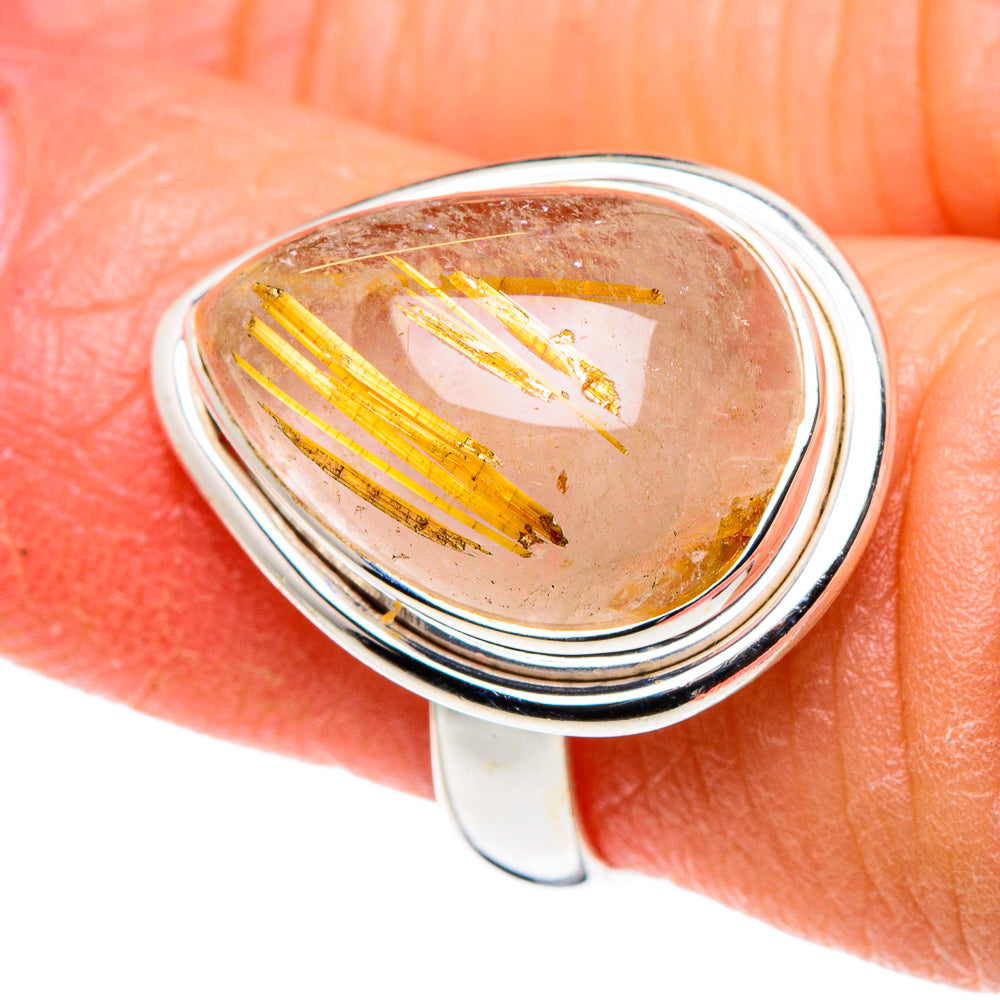 Rutilated Quartz Rings handcrafted by Anasilvercos - RING89220
