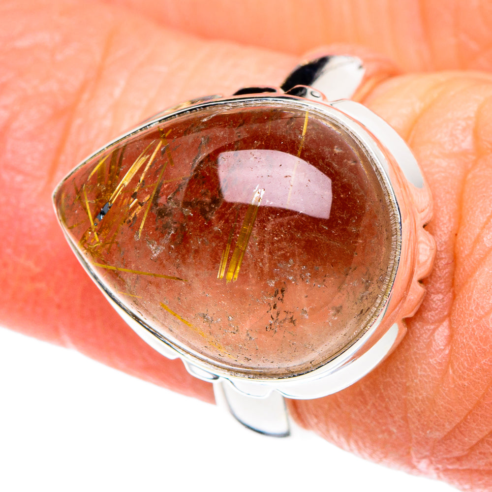 Rutilated Quartz Rings handcrafted by Anasilvercos - RING89221