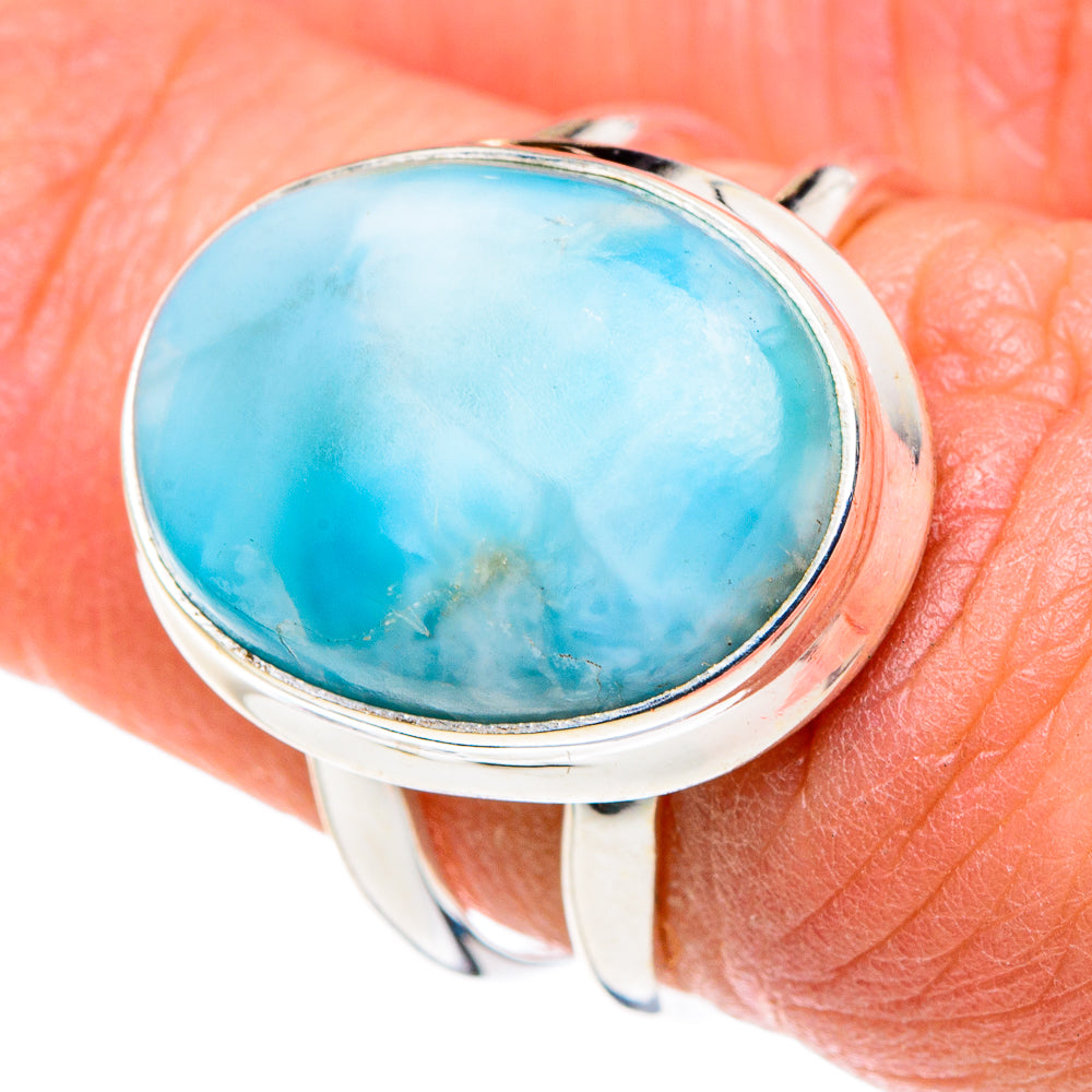 Larimar Rings handcrafted by Anasilvercos - RING89232