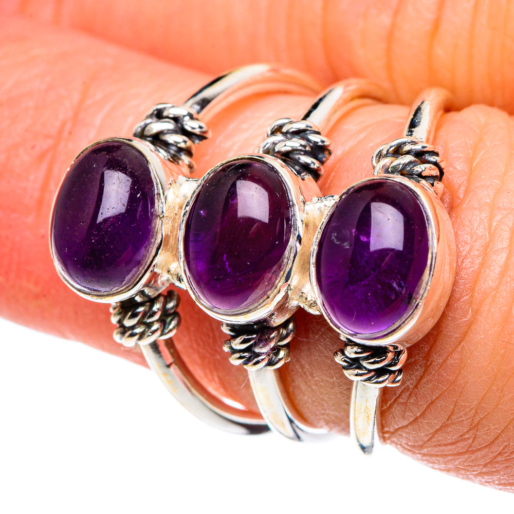 Amethyst Rings handcrafted by Anasilvercos - RING89246