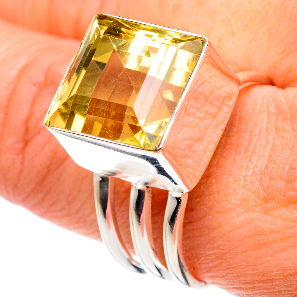 Lemon Quartz Rings handcrafted by Anasilvercos - RING89252