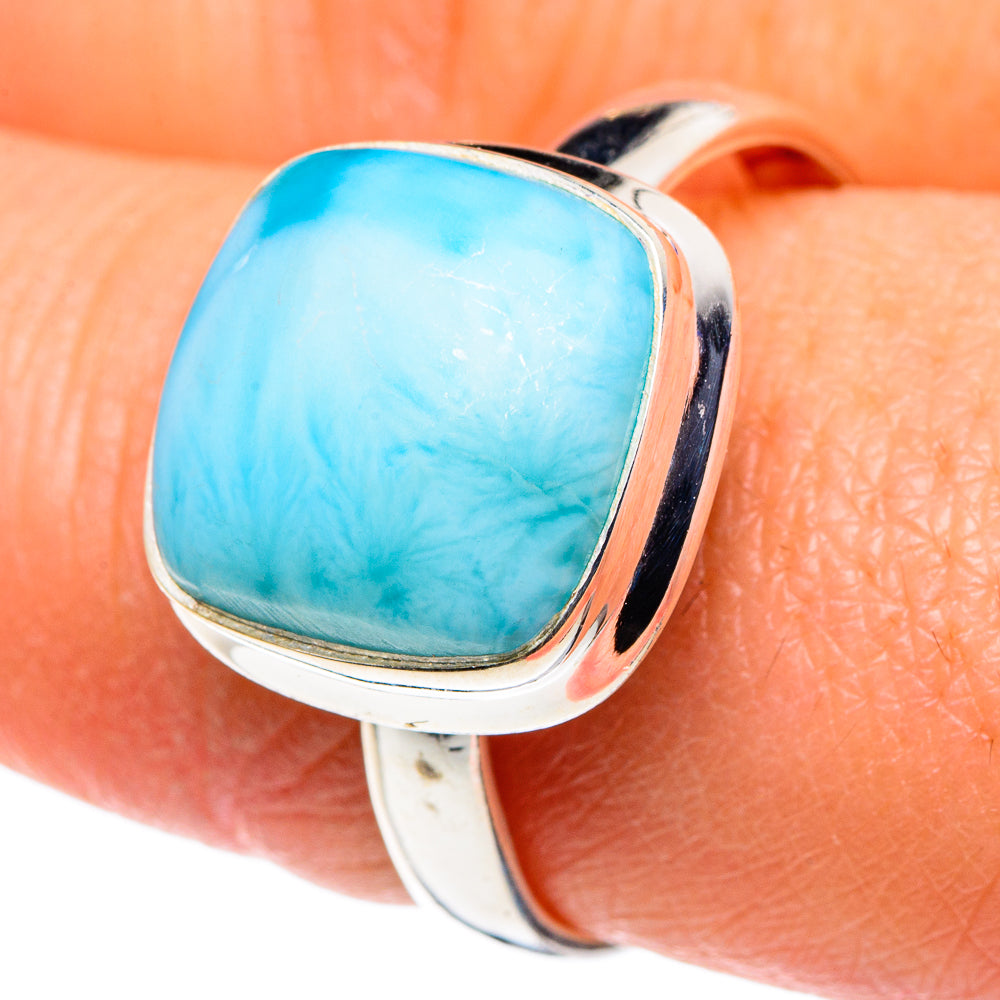 Larimar Rings handcrafted by Anasilvercos - RING89256