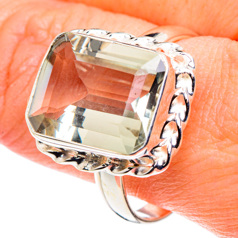 Green Amethyst Rings handcrafted by Anasilvercos - RING89264