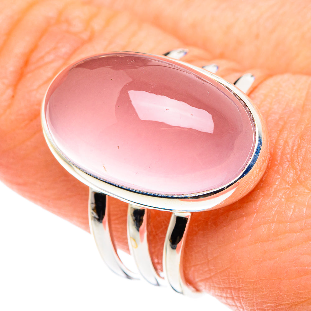 Rose Quartz Rings handcrafted by Anasilvercos - RING89289