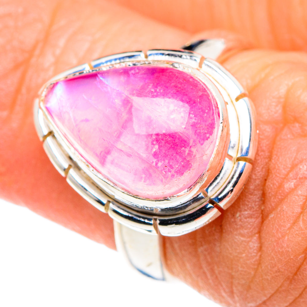Pink Moonstone Rings handcrafted by Anasilvercos - RING89290