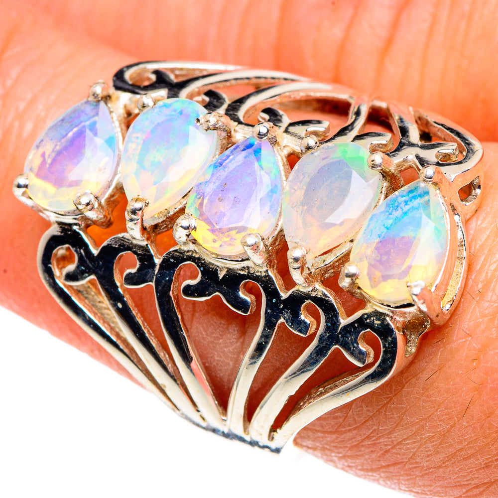 Ethiopian Opal Rings handcrafted by Anasilvercos - RING89294
