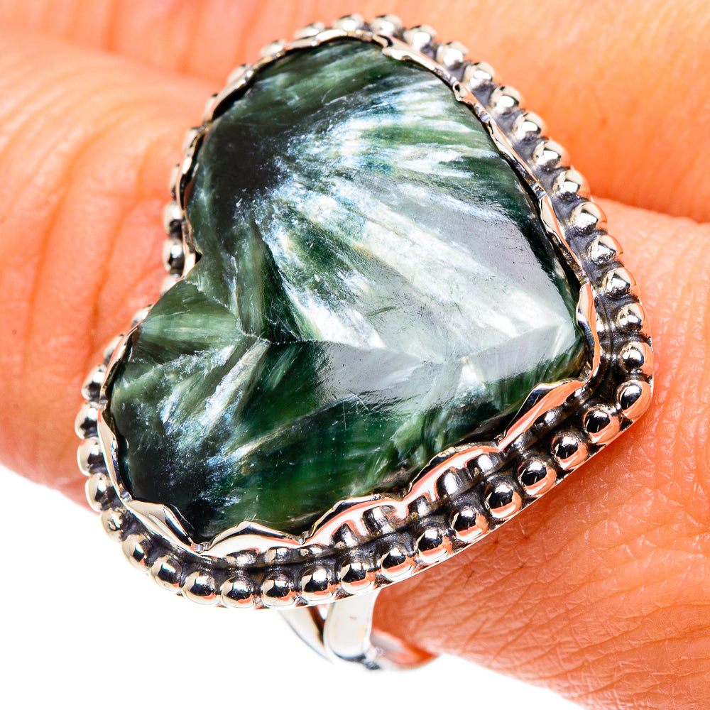 Seraphinite Rings handcrafted by Anasilvercos - RING89302