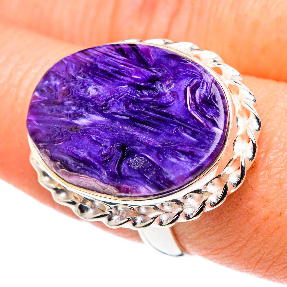 Charoite Rings handcrafted by Anasilvercos - RING89316