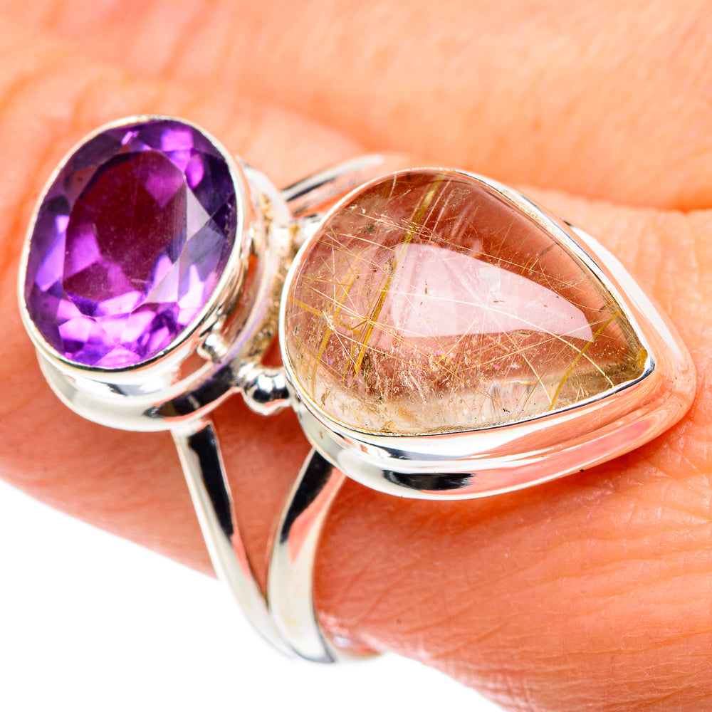 Rutilated Quartz Rings handcrafted by Anasilvercos - RING89323