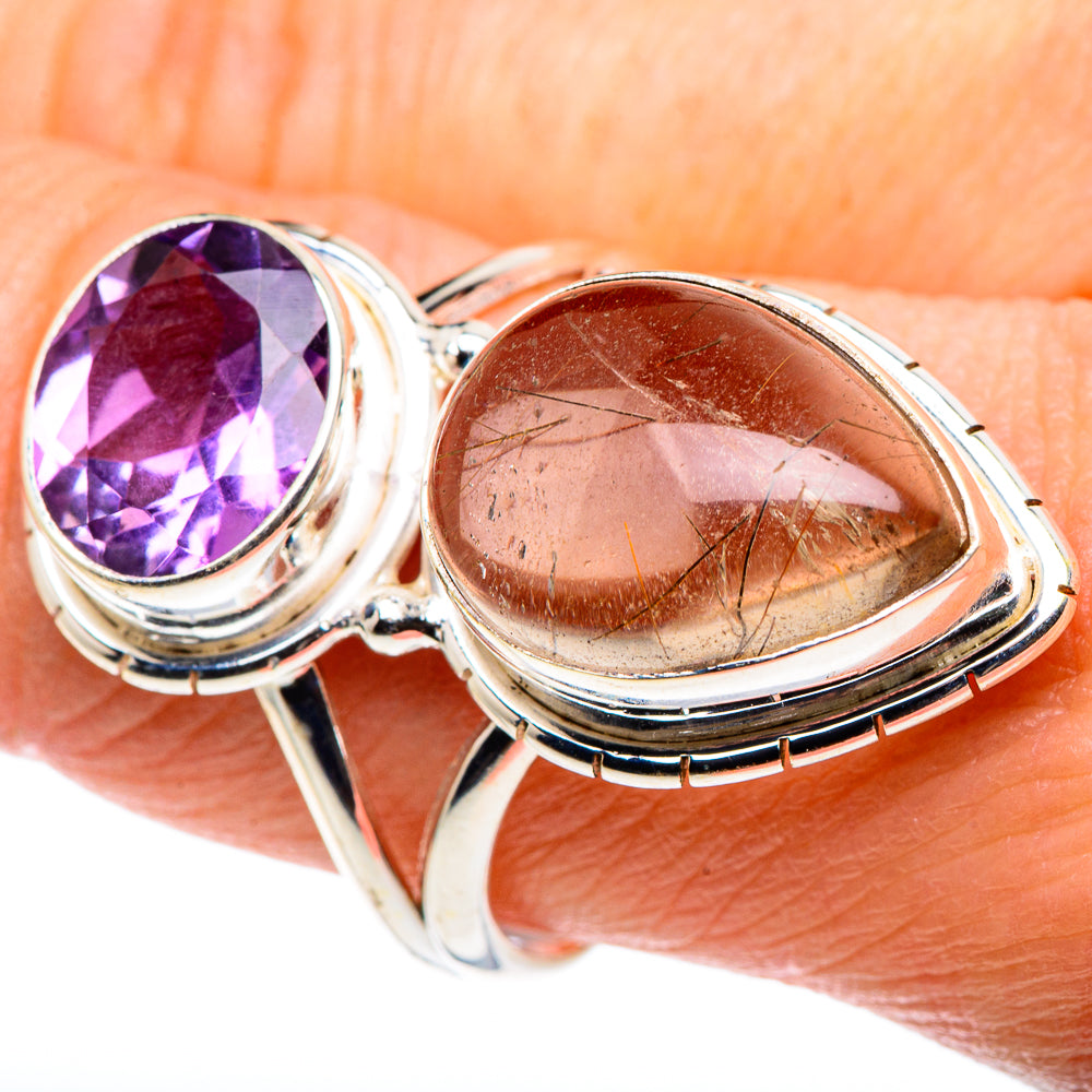 Rutilated Quartz Rings handcrafted by Anasilvercos - RING89326