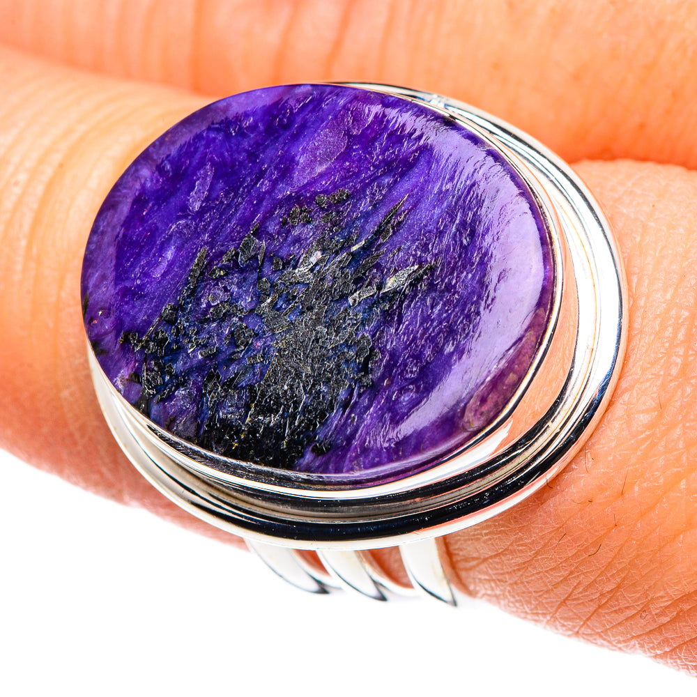 Charoite Rings handcrafted by Anasilvercos - RING89347