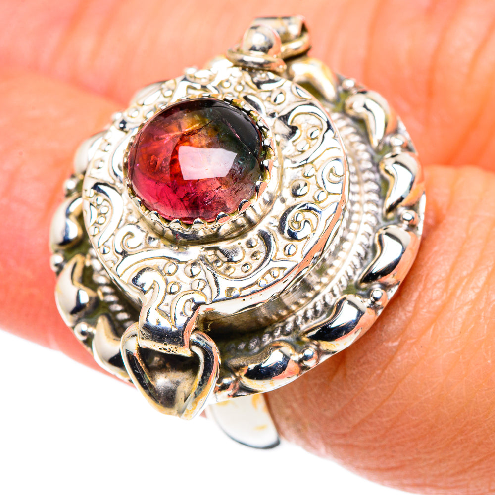Watermelon Tourmaline Rings handcrafted by Anasilvercos - RING89356