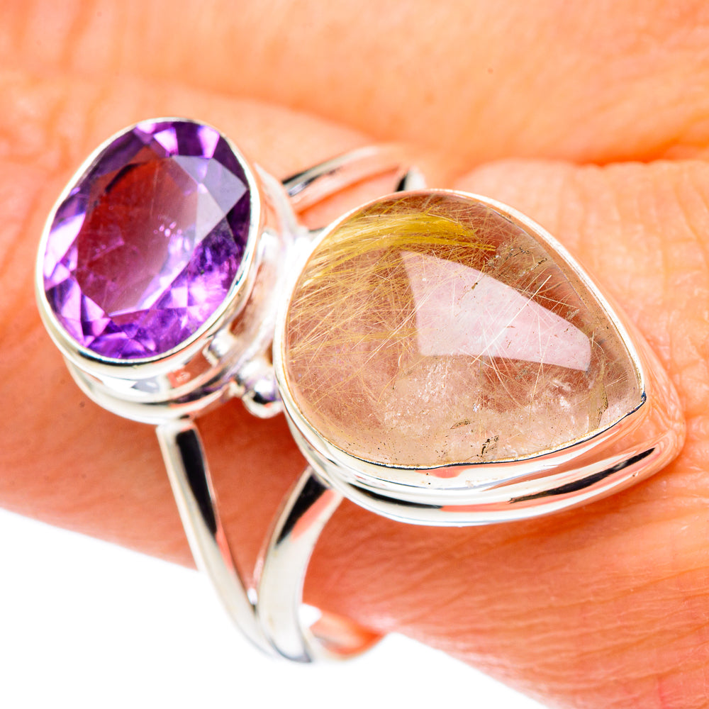 Rutilated Quartz Rings handcrafted by Anasilvercos - RING89357