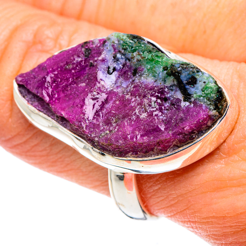 Ruby Zoisite Rings handcrafted by Anasilvercos - RING89358