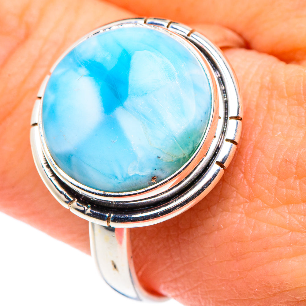 Larimar Rings handcrafted by Anasilvercos - RING89378