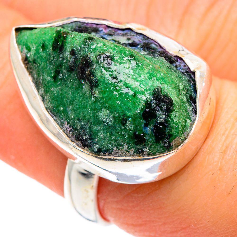 Ruby Zoisite Rings handcrafted by Anasilvercos - RING89380