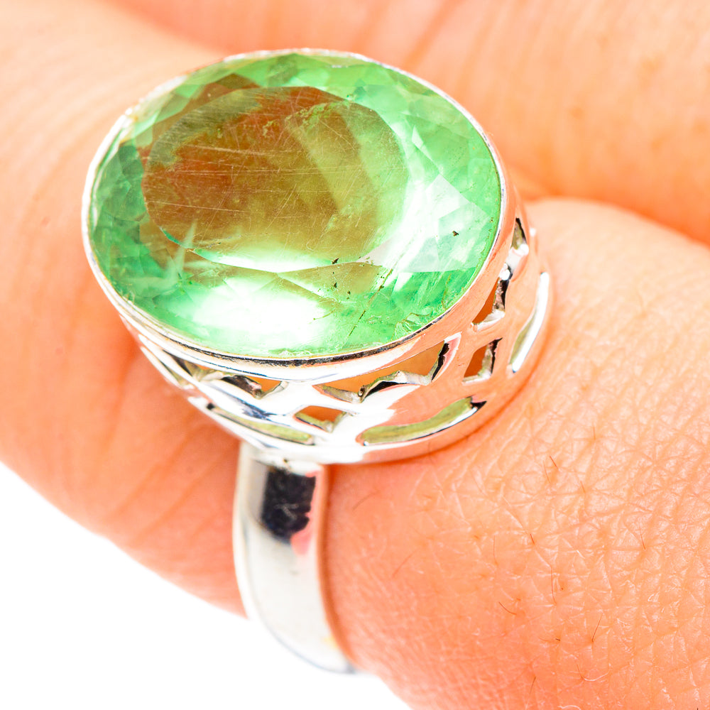 Green Fluorite Rings handcrafted by Anasilvercos - RING89382