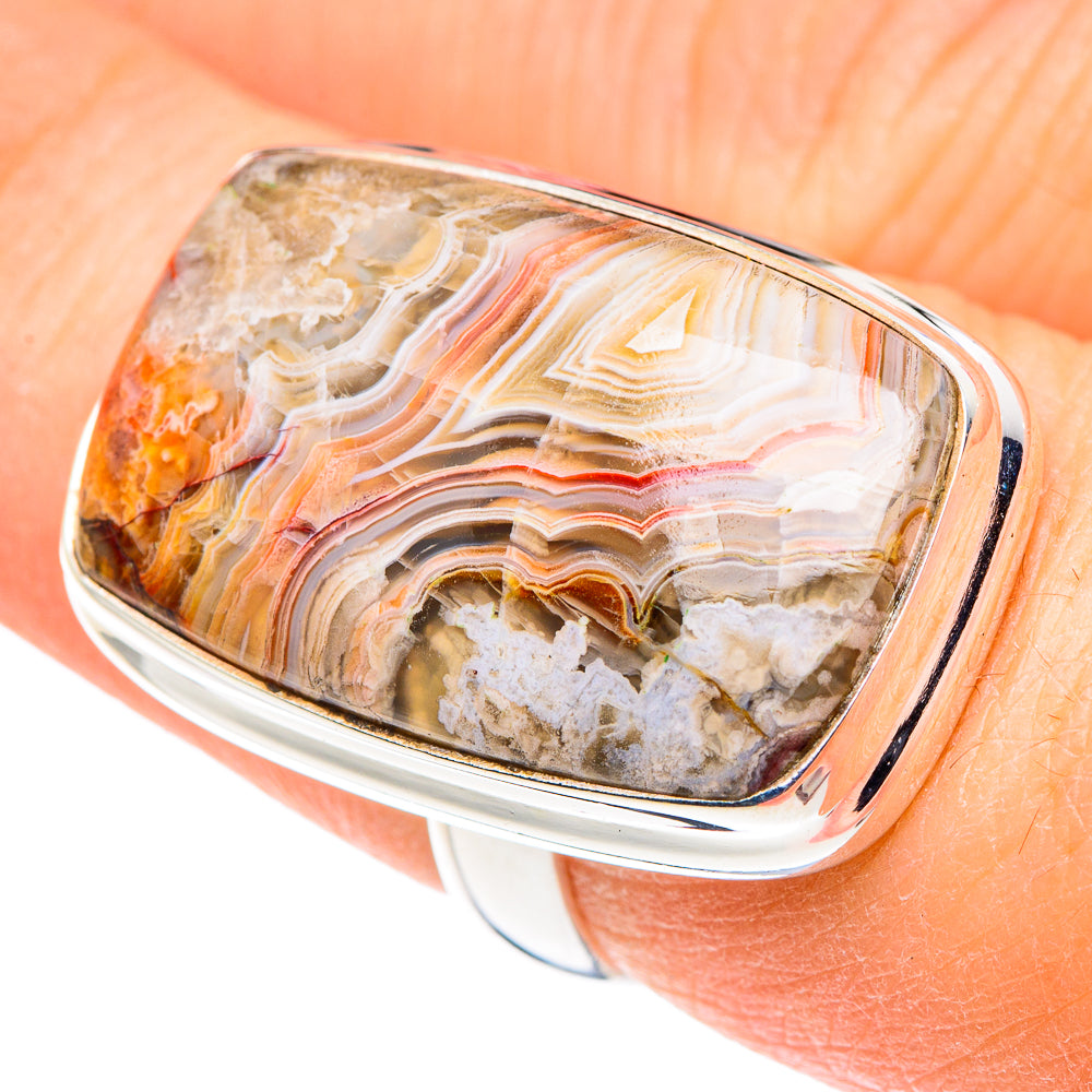 Laguna Lace Agate Rings handcrafted by Anasilvercos - RING89385