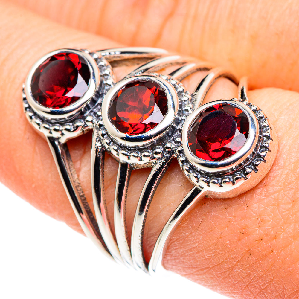 Garnet Rings handcrafted by Anasilvercos - RING89395