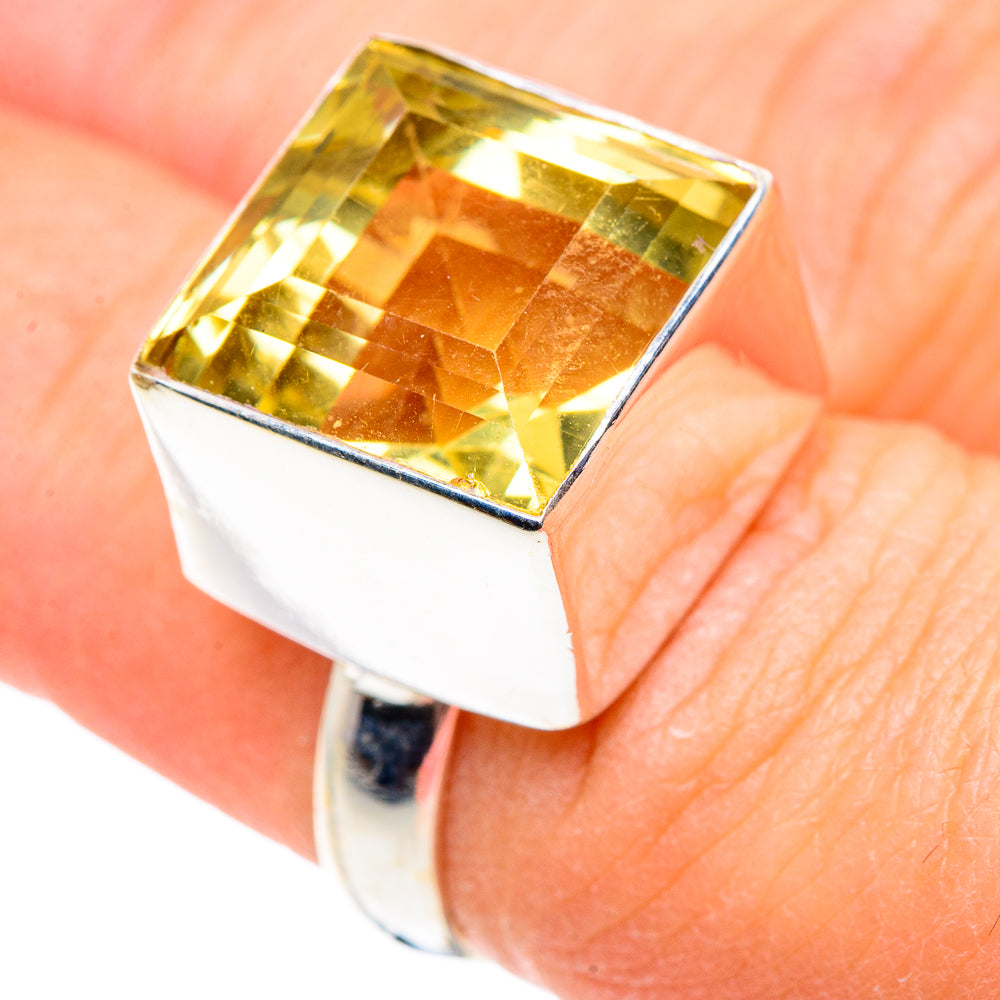 Lemon Quartz Rings handcrafted by Anasilvercos - RING89408