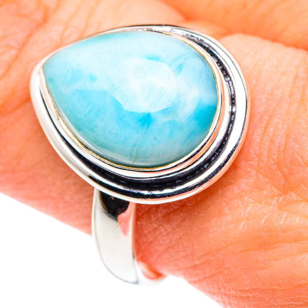Larimar Rings handcrafted by Anasilvercos - RING89410