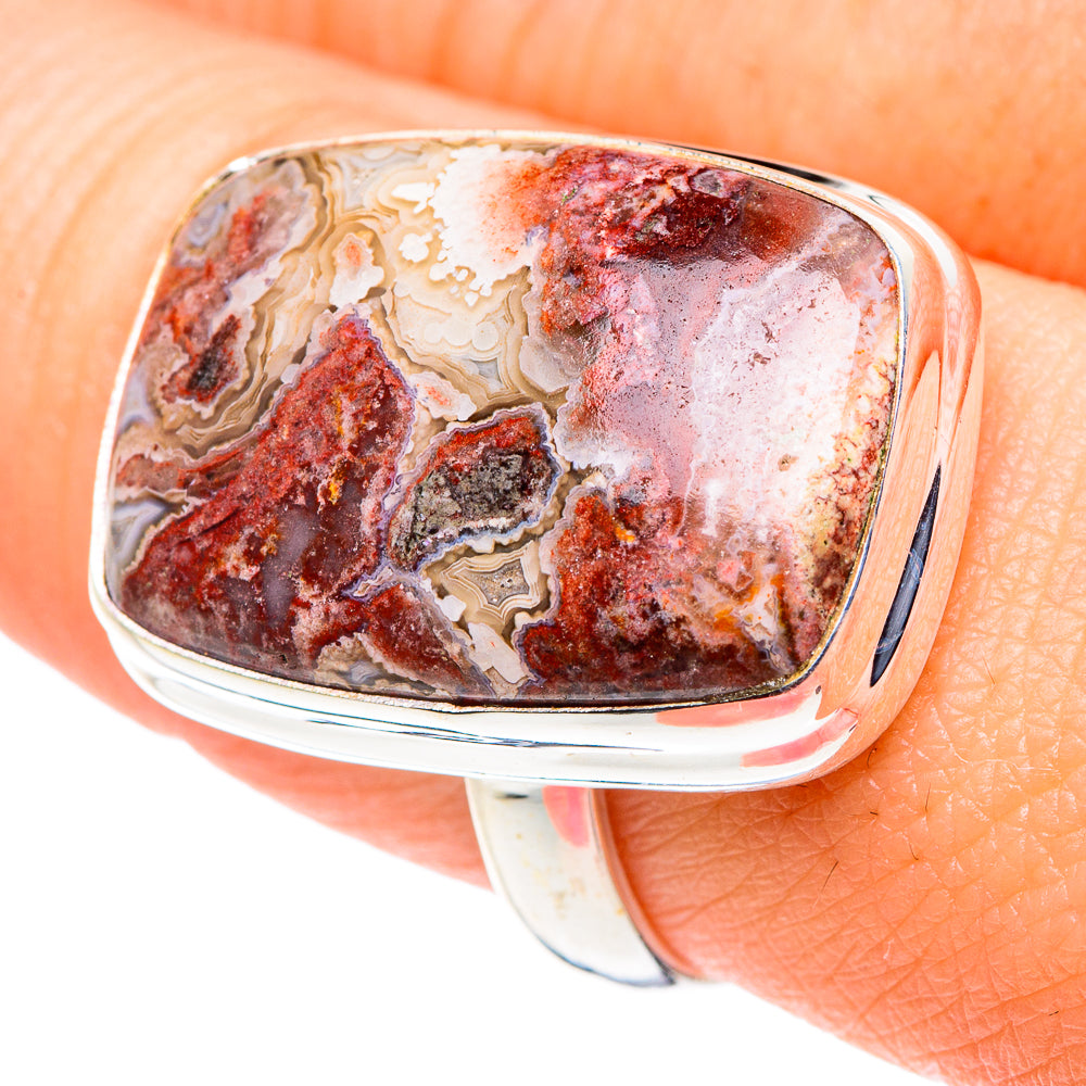 Crazy Lace Agate Rings handcrafted by Anasilvercos - RING89421