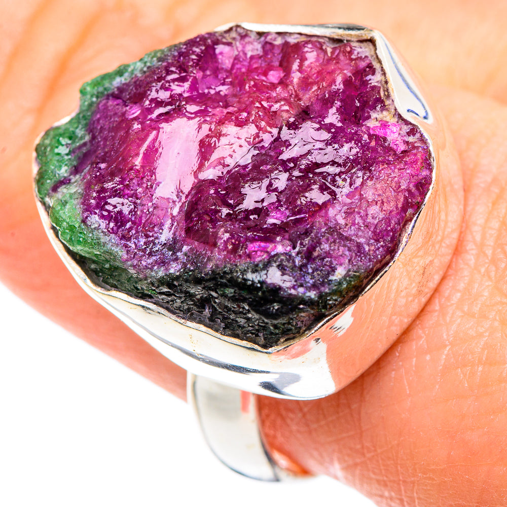 Ruby Zoisite Rings handcrafted by Anasilvercos - RING89439