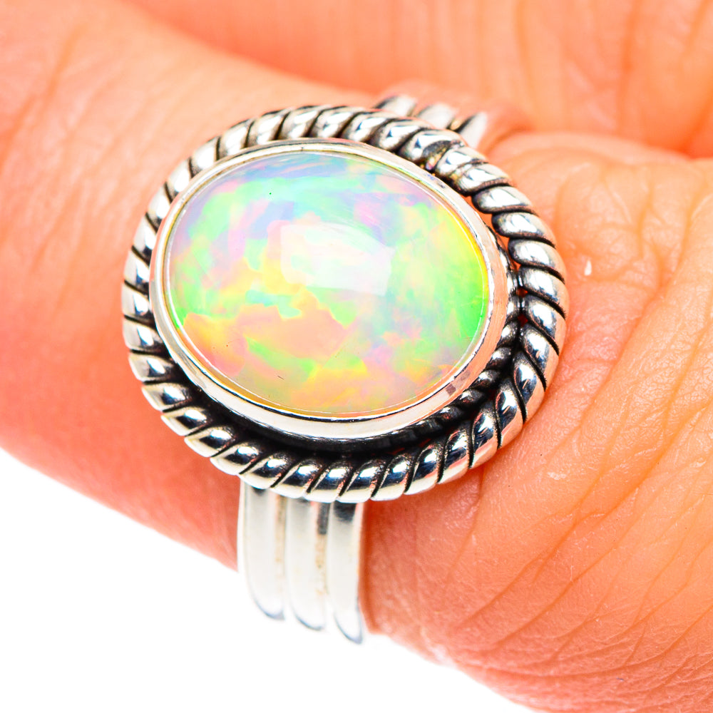 Ethiopian Opal Rings handcrafted by Anasilvercos - RING89441