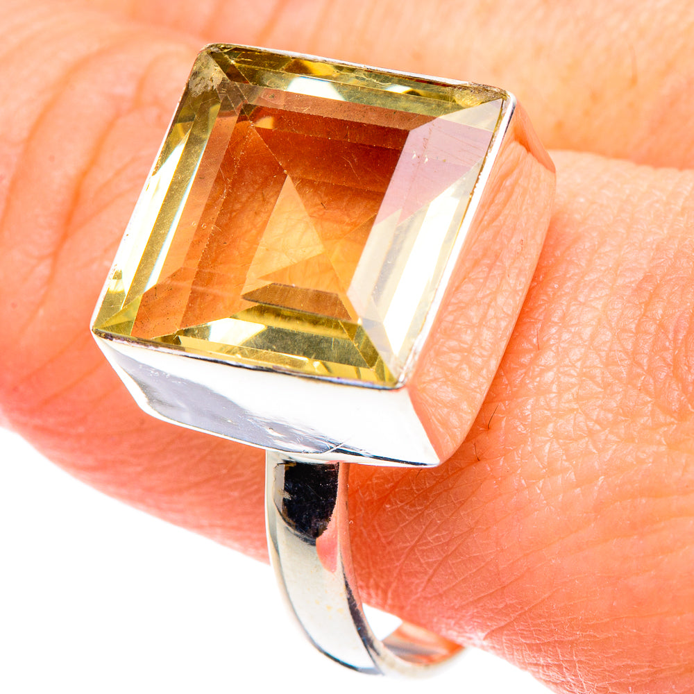 Lemon Quartz Rings handcrafted by Anasilvercos - RING89443