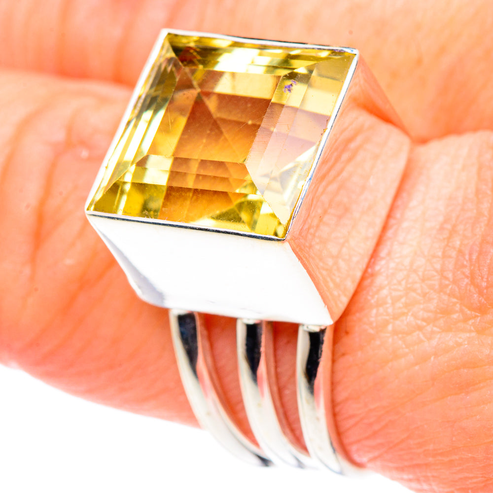 Lemon Quartz Rings handcrafted by Anasilvercos - RING89444