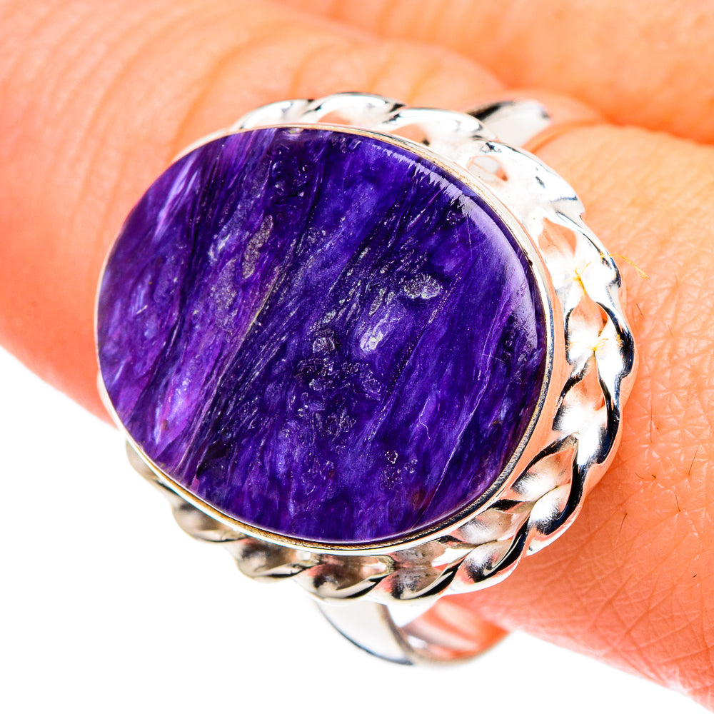 Charoite Rings handcrafted by Anasilvercos - RING89466