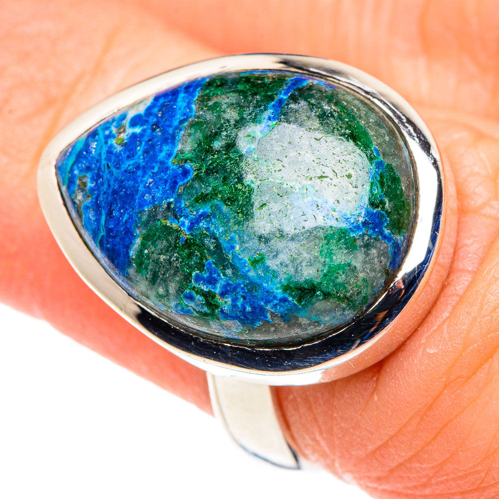 Azurite Malachite Rings handcrafted by Anasilvercos - RING89471