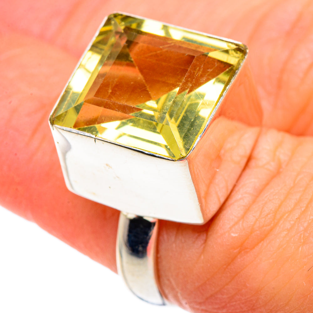 Lemon Quartz Rings handcrafted by Anasilvercos - RING89476