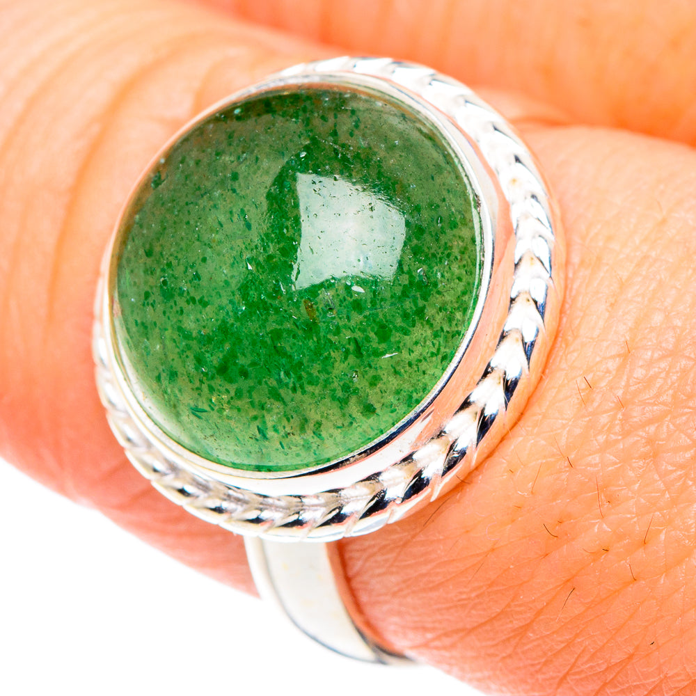 Green Aventurine Rings handcrafted by Anasilvercos - RING89486