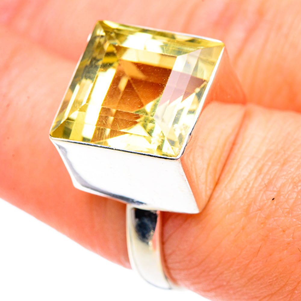 Lemon Quartz Rings handcrafted by Anasilvercos - RING89508