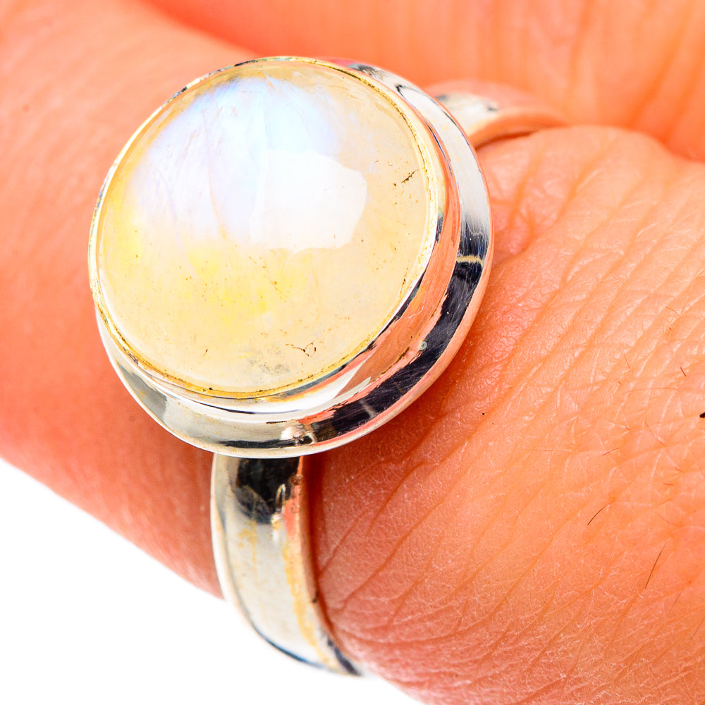 Yellow Moonstone Rings handcrafted by Anasilvercos - RING89509