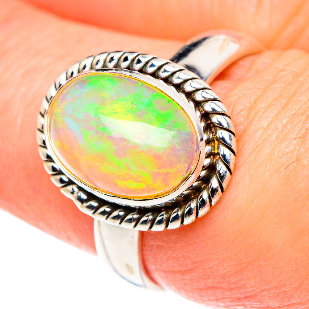 Ethiopian Opal Rings handcrafted by Anasilvercos - RING89536