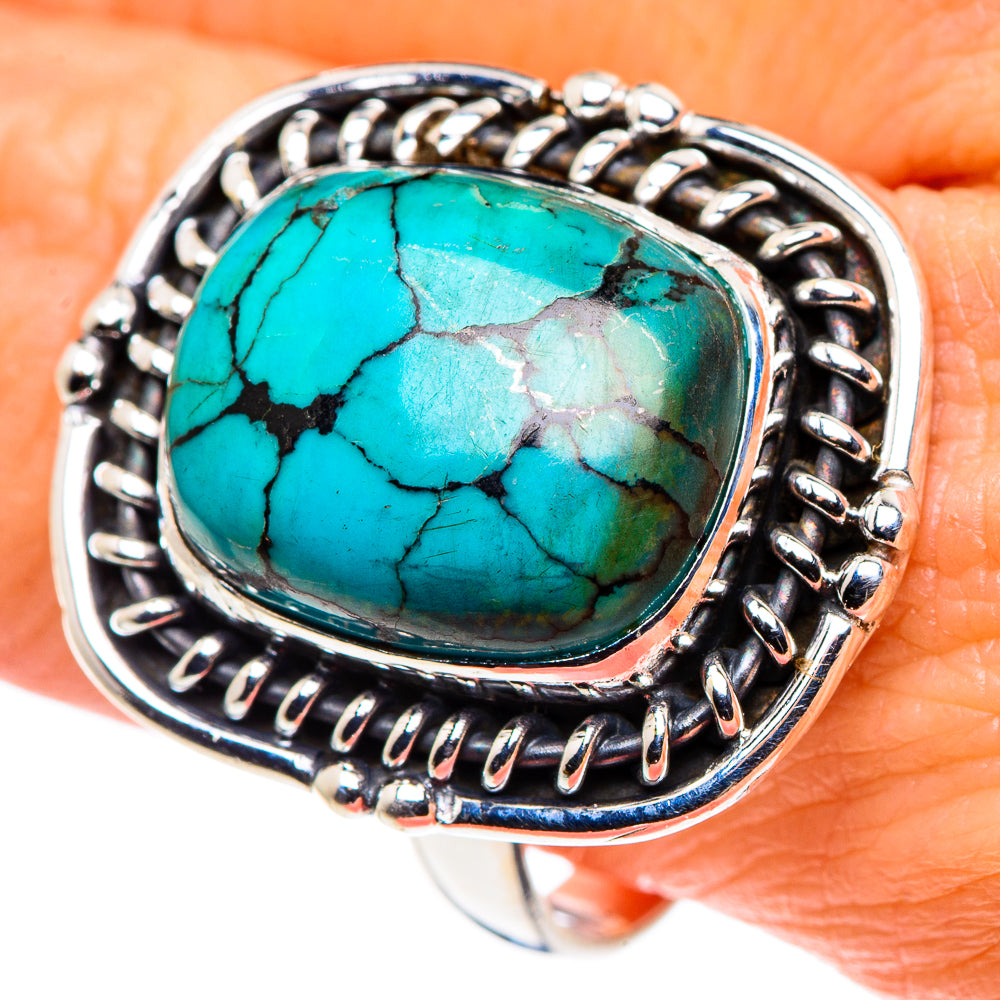 Tibetan Turquoise Rings handcrafted by Anasilvercos - RING89540