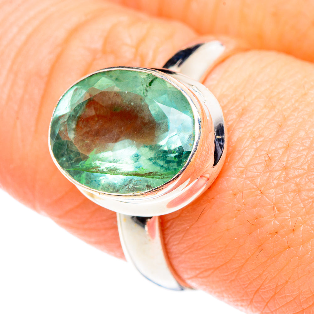 Green Fluorite Rings handcrafted by Anasilvercos - RING89548