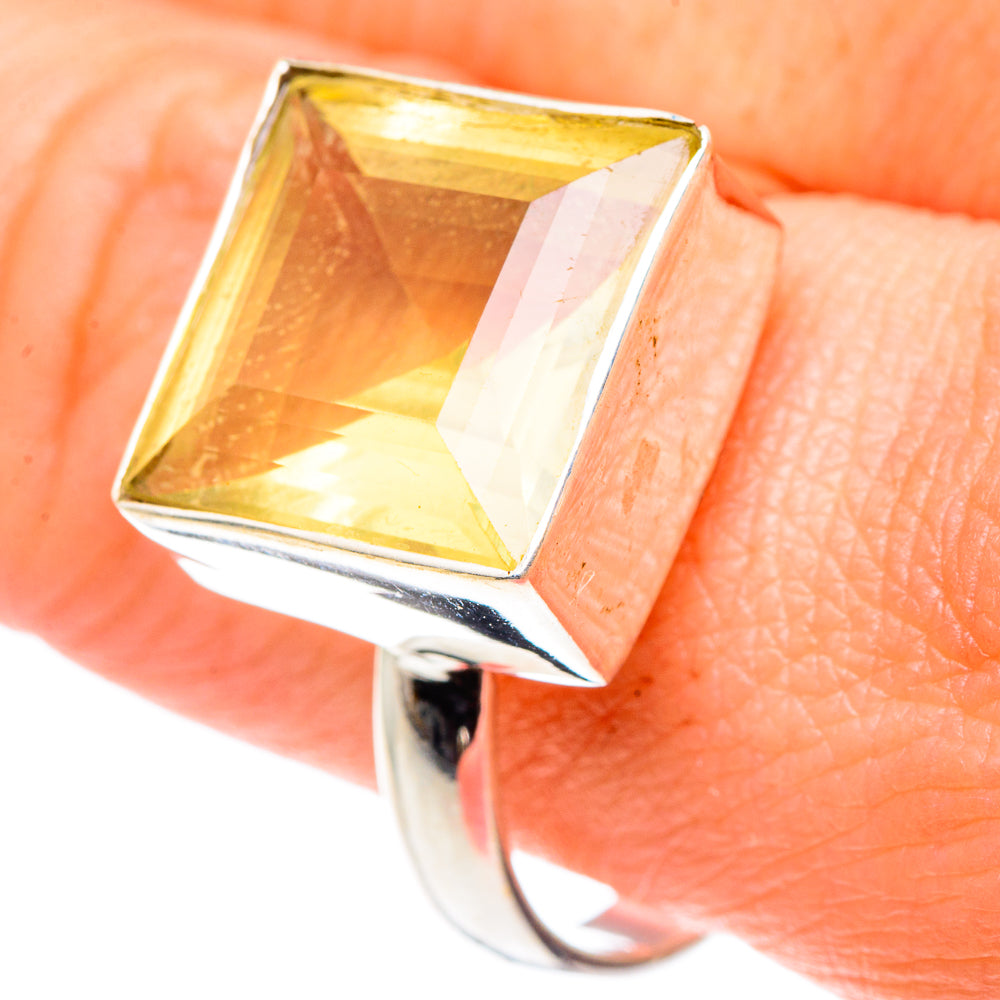 Lemon Quartz Rings handcrafted by Anasilvercos - RING89567