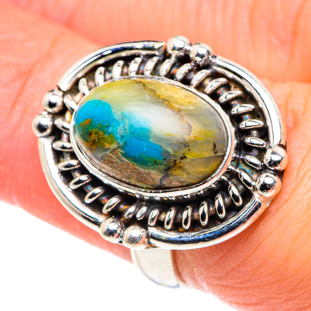 Peruvian Opal Rings handcrafted by Anasilvercos - RING89570