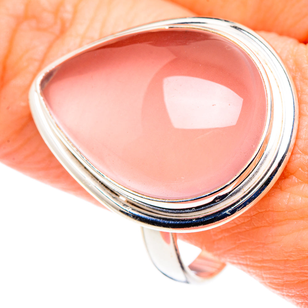 Rose Quartz Rings handcrafted by Anasilvercos - RING89585